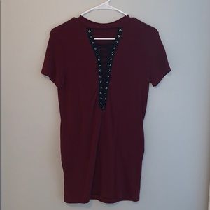 Lacefront T-shirt dress